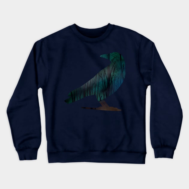 Crow Crewneck Sweatshirt by bowtie_fighter